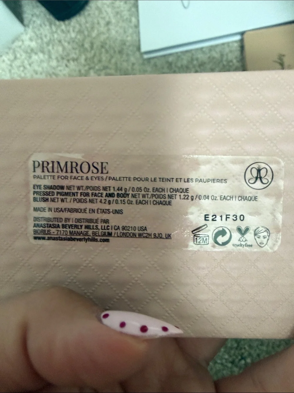Anastasia Beverly Hills primrose eyeshadow and blush palette